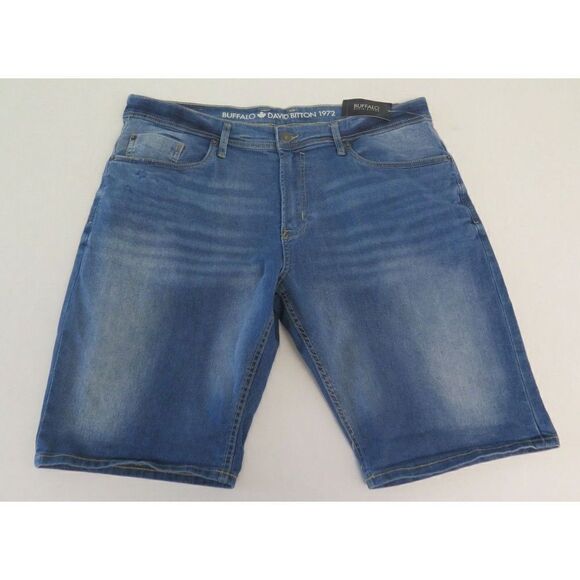 Buffalo David Bitton BPMD00964E 0122 Men's Sz 36 Vintage Blue EVAN-X Shorts $70+ - Picture 1 of 4